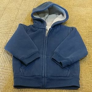 Faded Glory zip up fleece lined sweatshirt